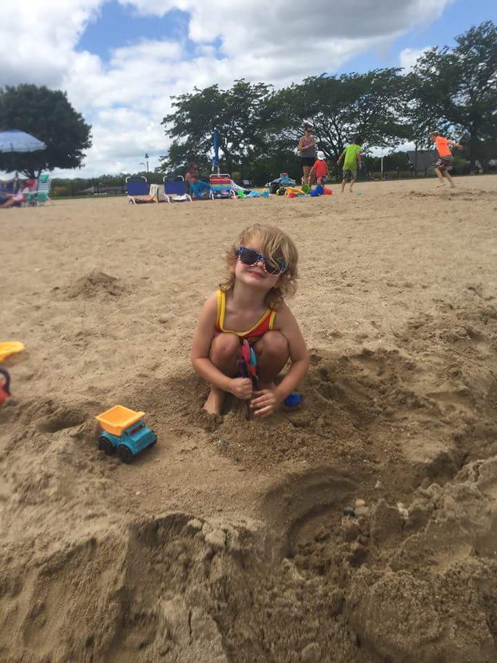 Lightly breaded and fried three-year-old granddaughter