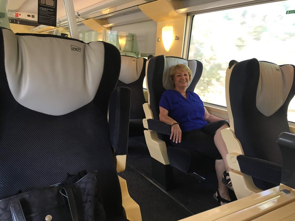 Carol adapted easily to first class European rail travel