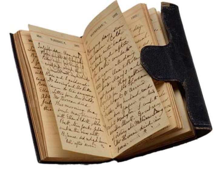 image of old diary