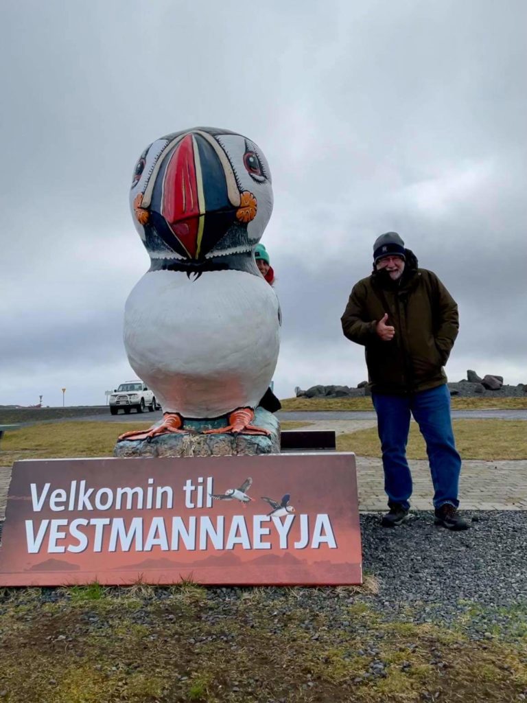 camper stop: giant puffin statue
