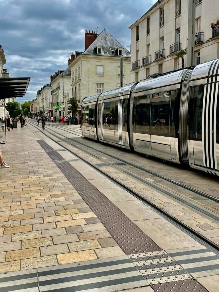 the tram in Tours France