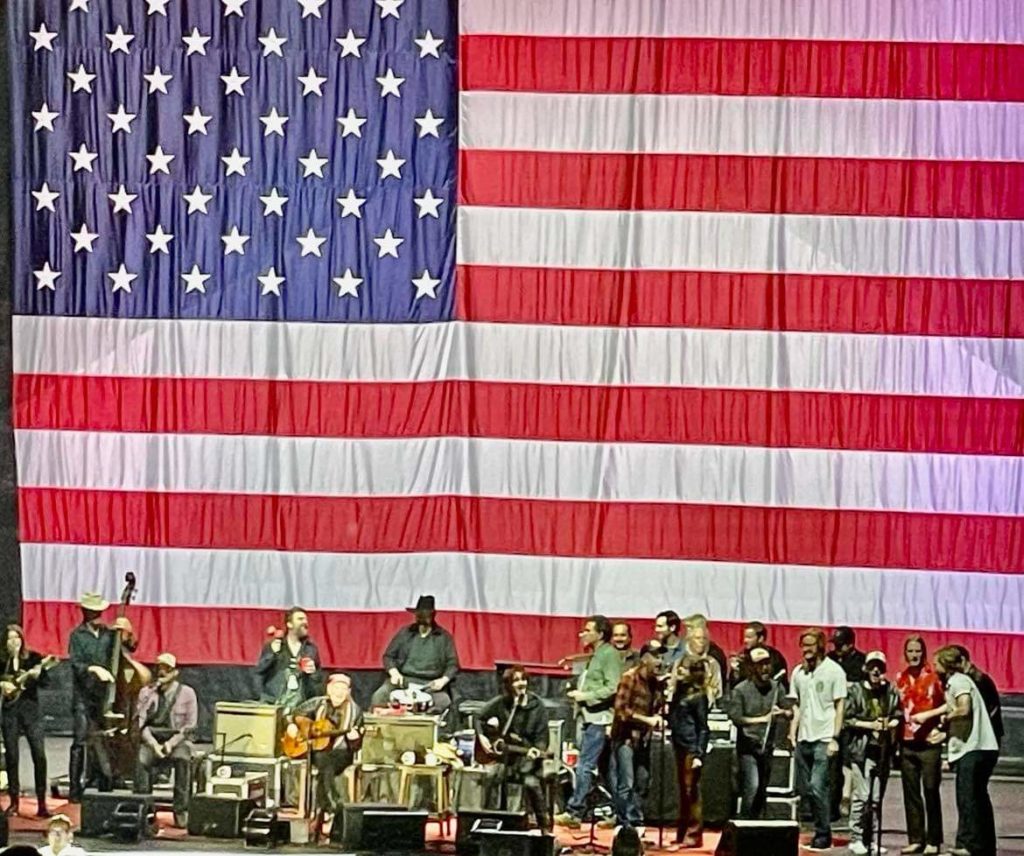American Flag stage at Willie Nelson Concert